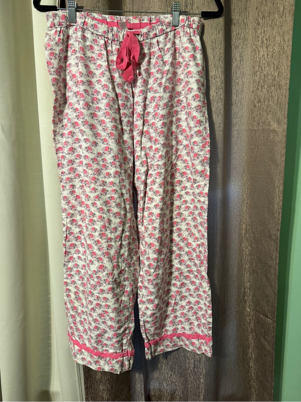Victoria's Secret Pink Elephant Pajama Pants Women’s Size Medium Elastic Waist